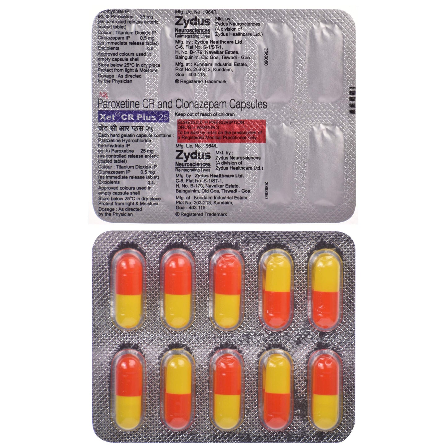 Xet CR Plus 25 - Strip of 10 Capsules