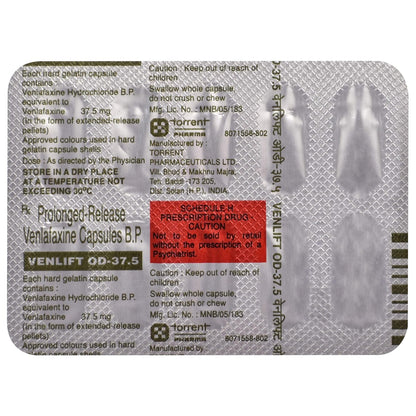 Venlift OD - 37.5 - Strip of 10 Capsules