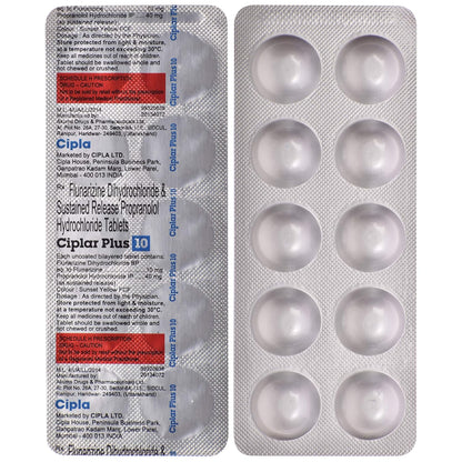 Ciplar Plus 10 - Strip of 10 Tablets