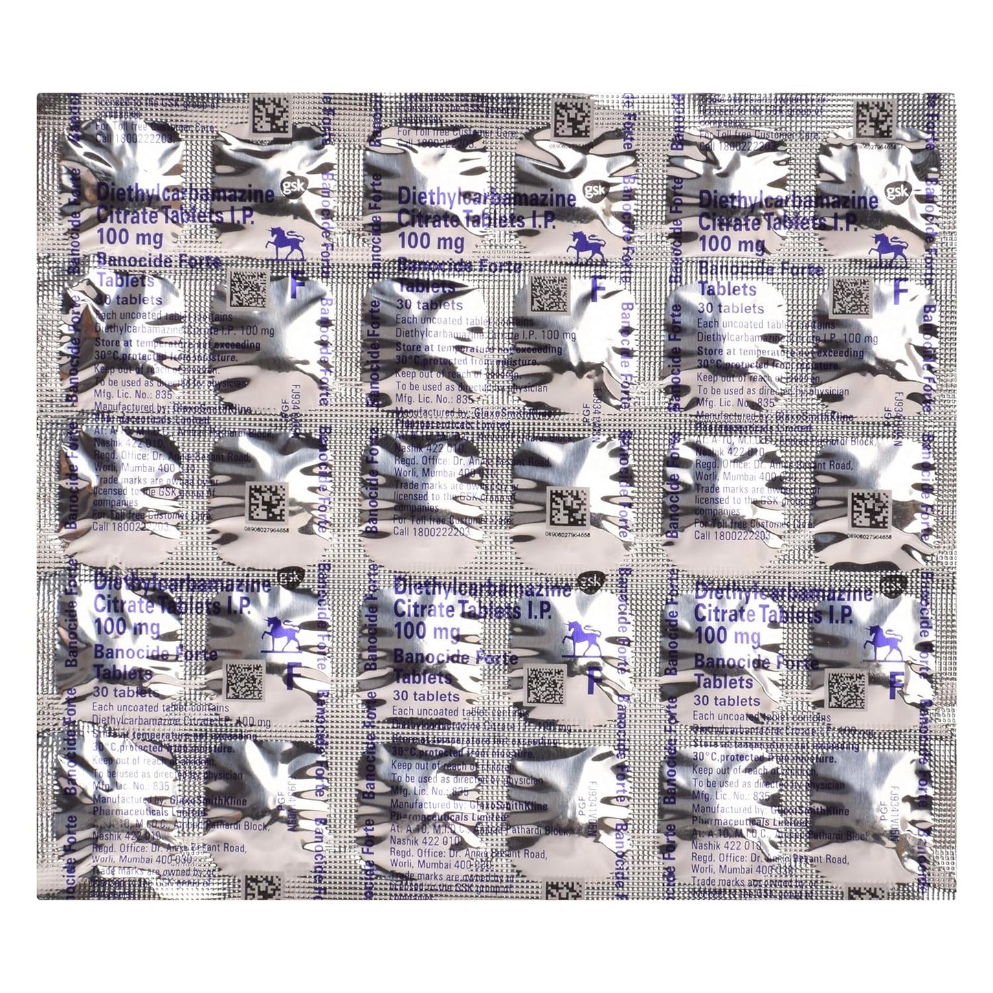 Banocide Forte - Strip of 30 Tablets