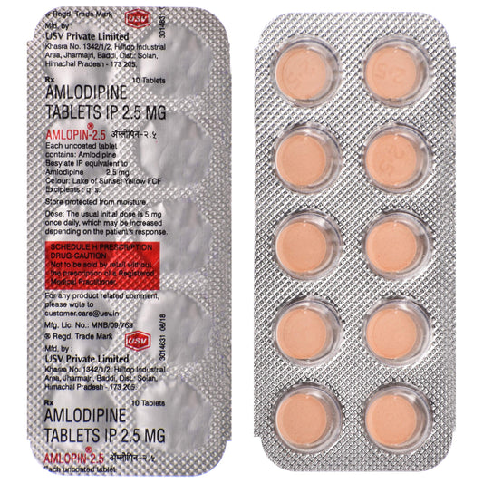 Amlopin 2.5 - Strip of 10 Tablets