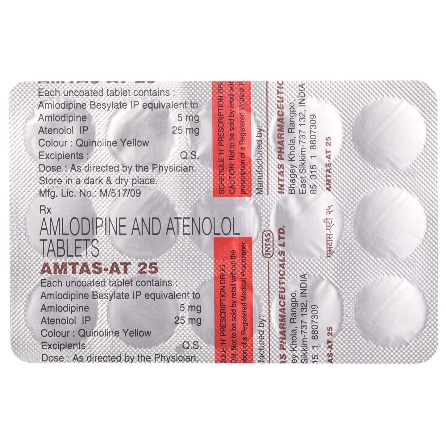 Amtas AT 25 - Strip of 15 Tablets