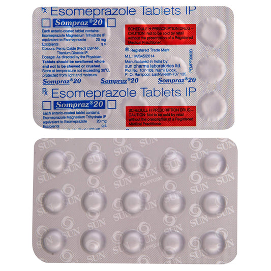 Sompraz 20 - Strip of 15 Tablets