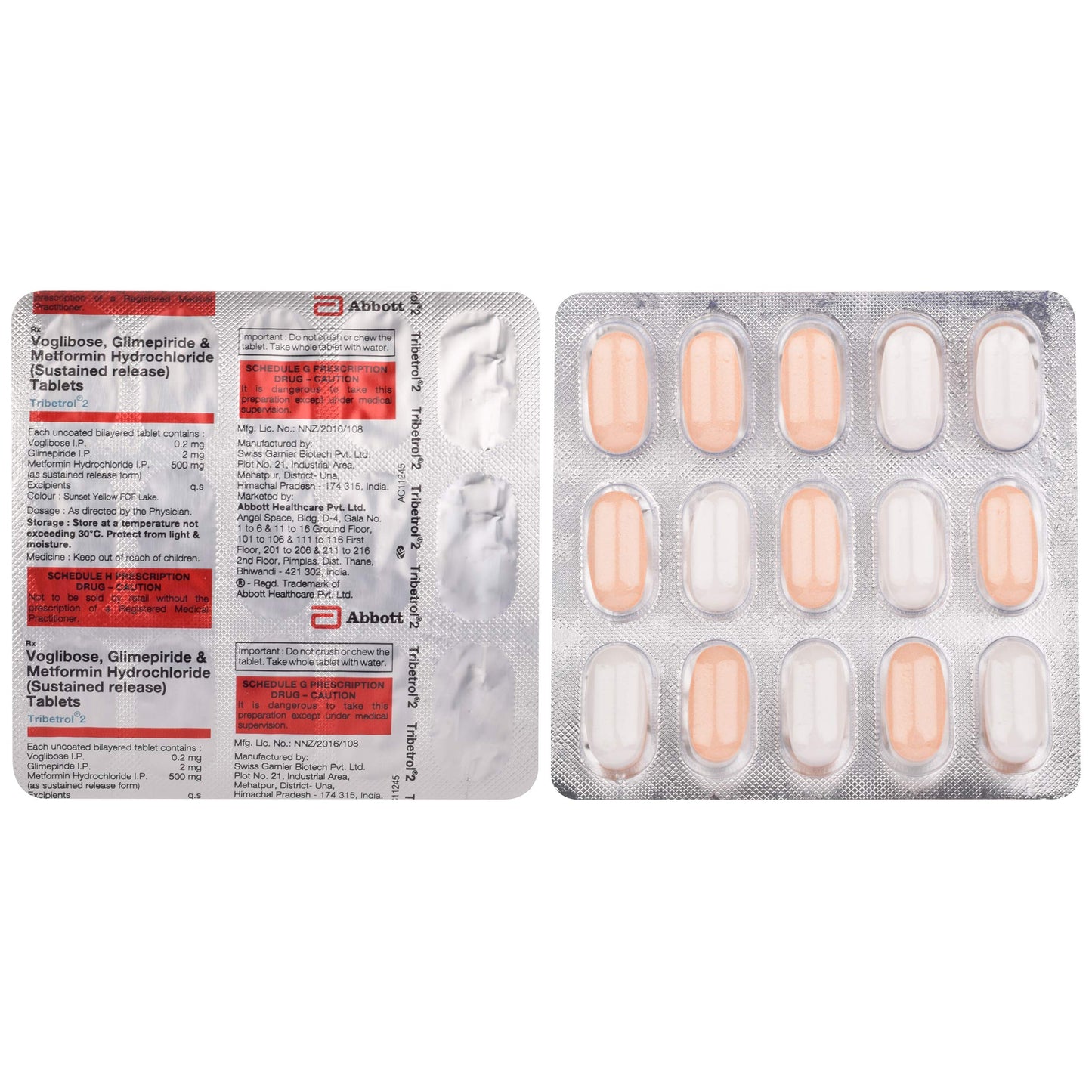 Tribetrol 2 - Strip of 15 Tablets