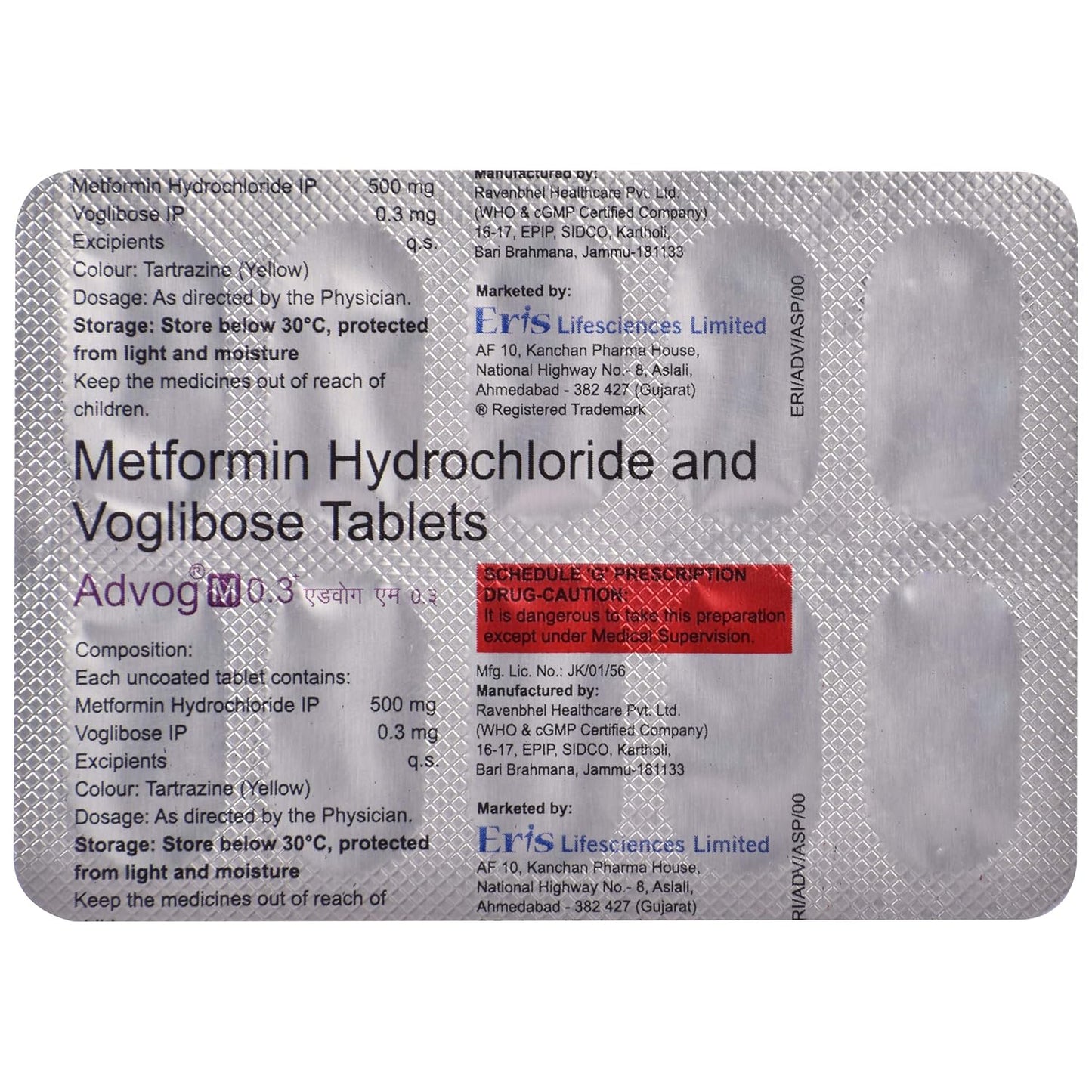 Advog M 0.3+ - Strip of 10 Tablets