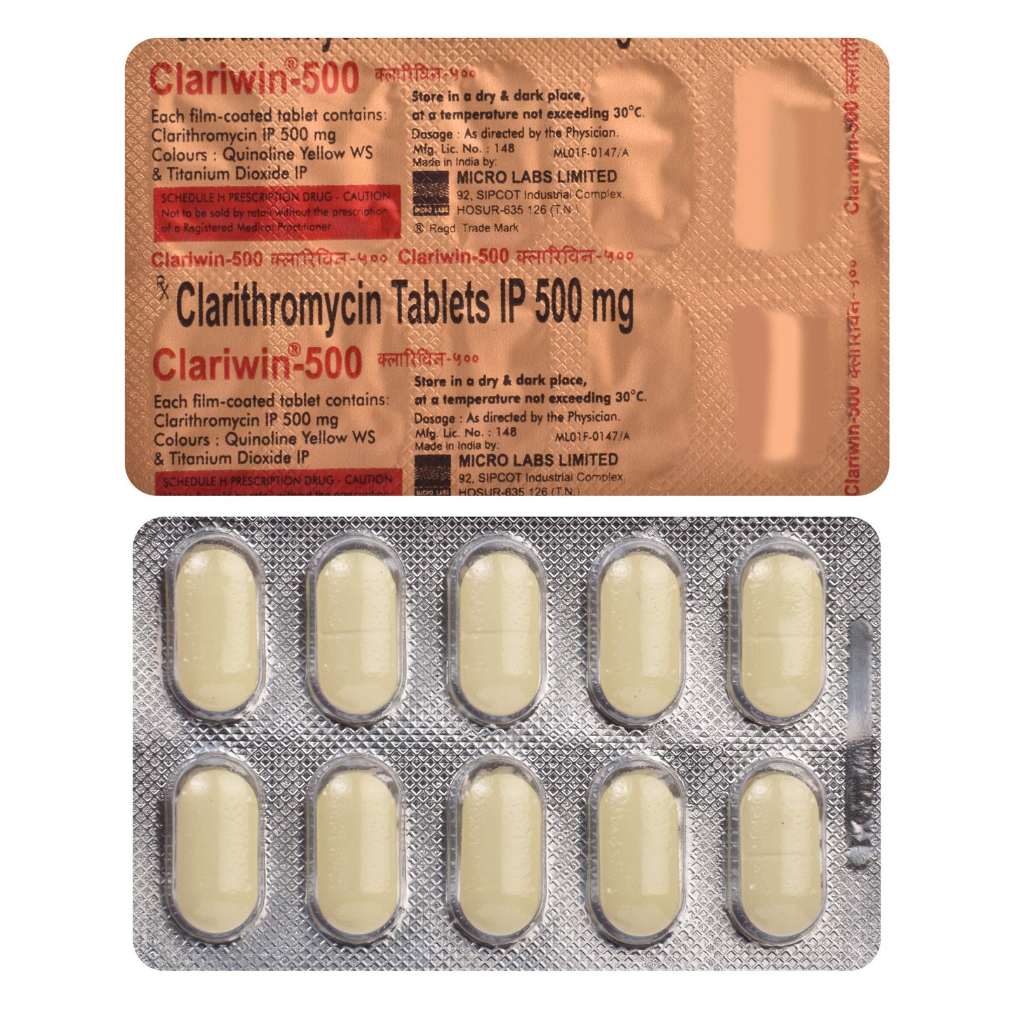 Clariwin 500 - Strip of 10 Tablets