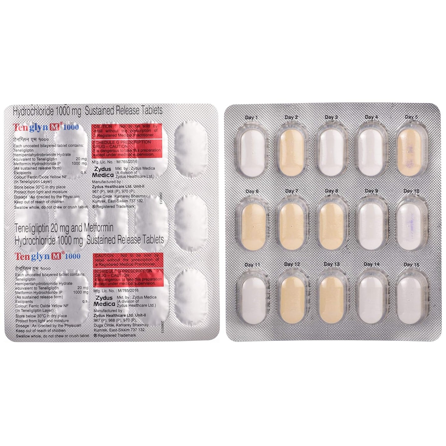 Tenglyn M 1000 - Strip of 15 Tablets