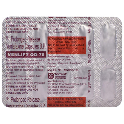 Venlift OD - 75 - Strip of 10 Capsules