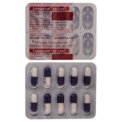 Angizem CD 120 - Strip of 10 Capsules