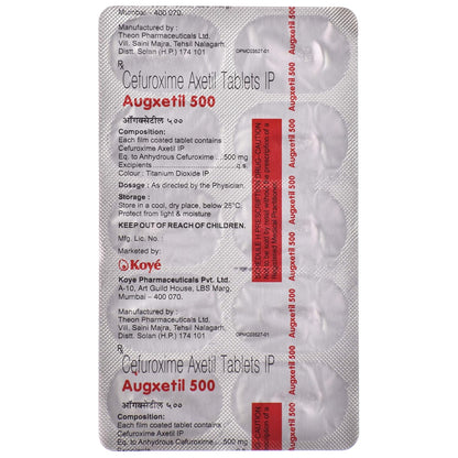 Augxetil 500 - Strip of 10 Tablets