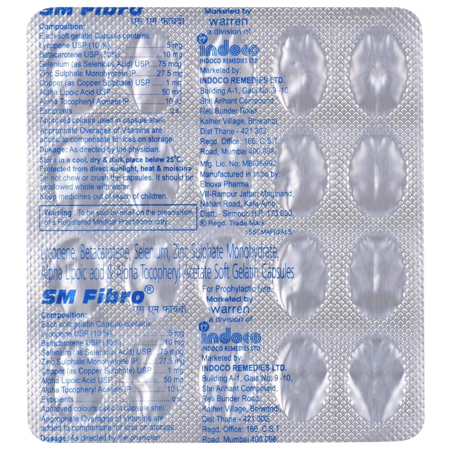 SM Fibro - Strip of 20 Capsules