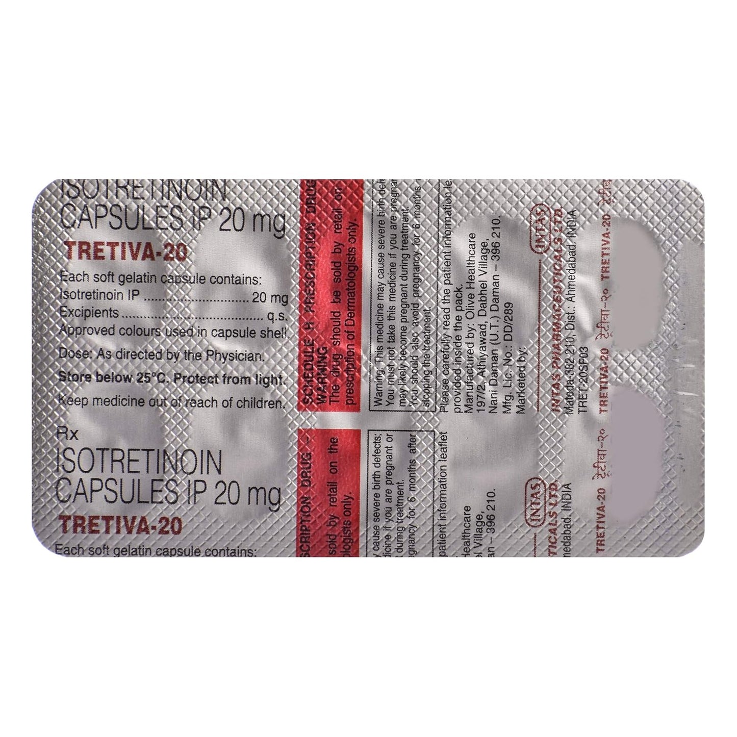 Tretiva 20 - Strip of 10 Capsules