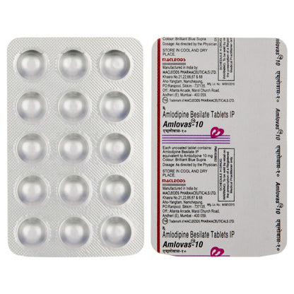 Amlovas-10 - Strip of 15 Tablets