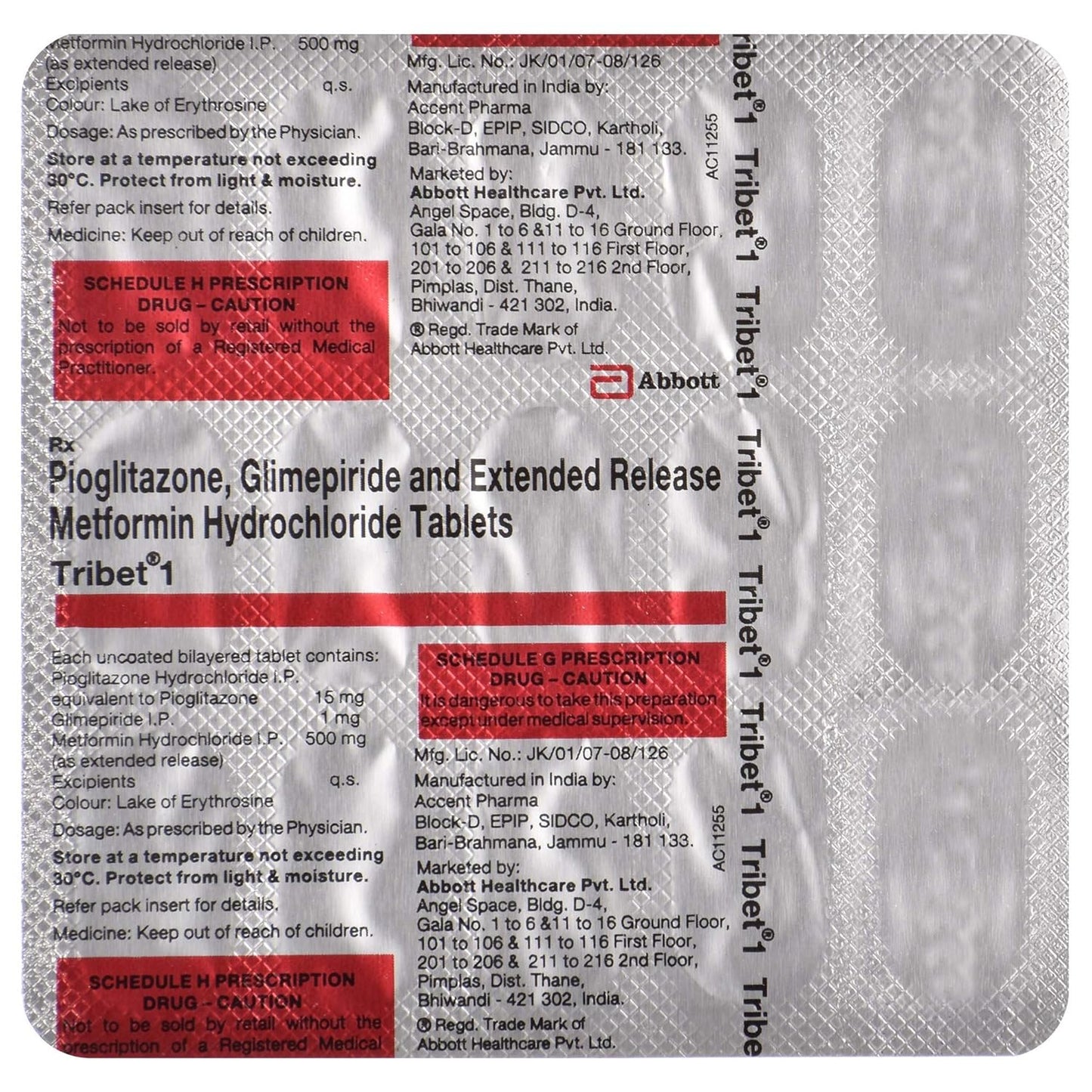 Tribet 1 - Strip of 15 Tablets