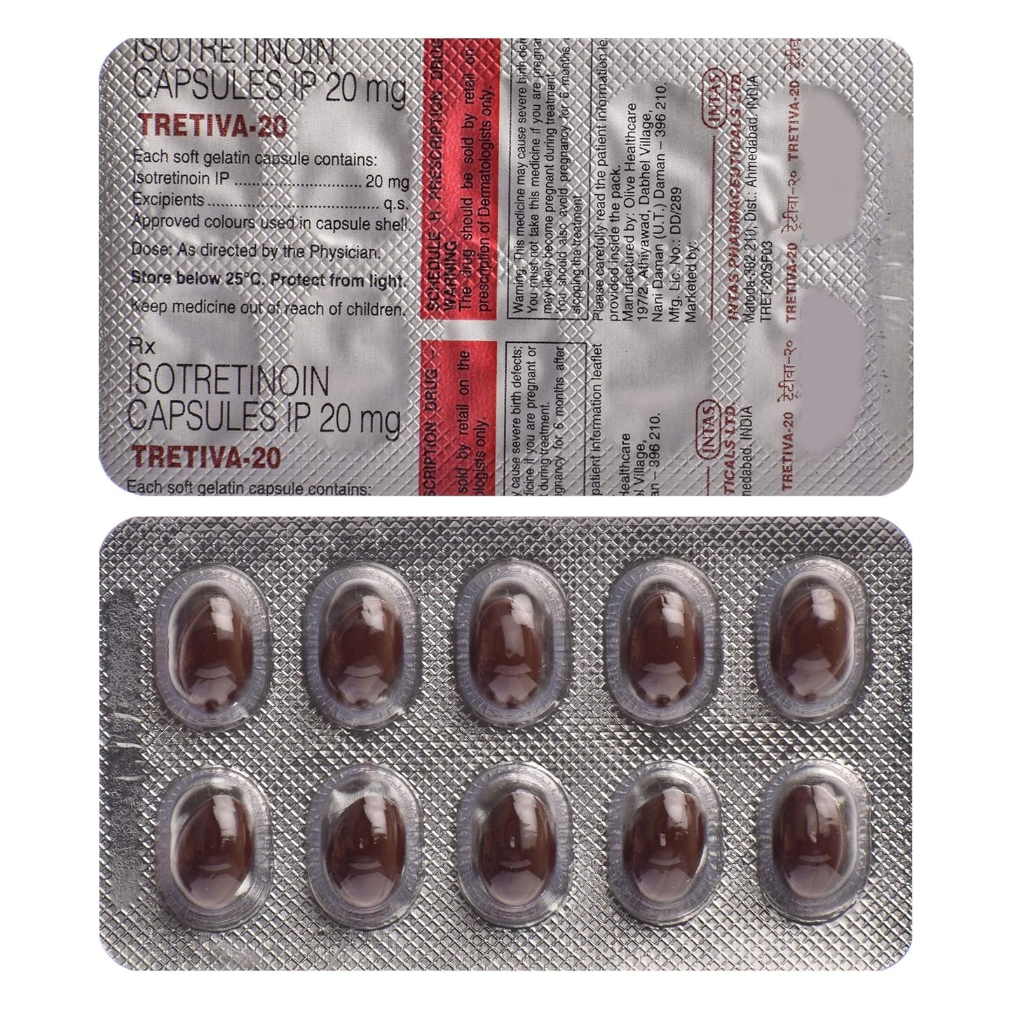 Tretiva 20 - Strip of 10 Capsules