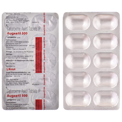 Augxetil 500 - Strip of 10 Tablets