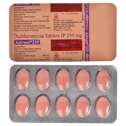 Azivent 250mg - Strip of 10 Tablets