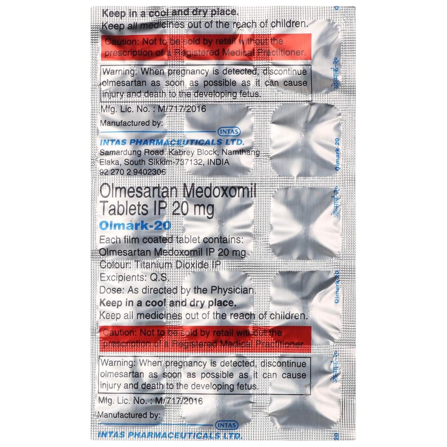 Olmark 20 - Strip of 15 Tablets