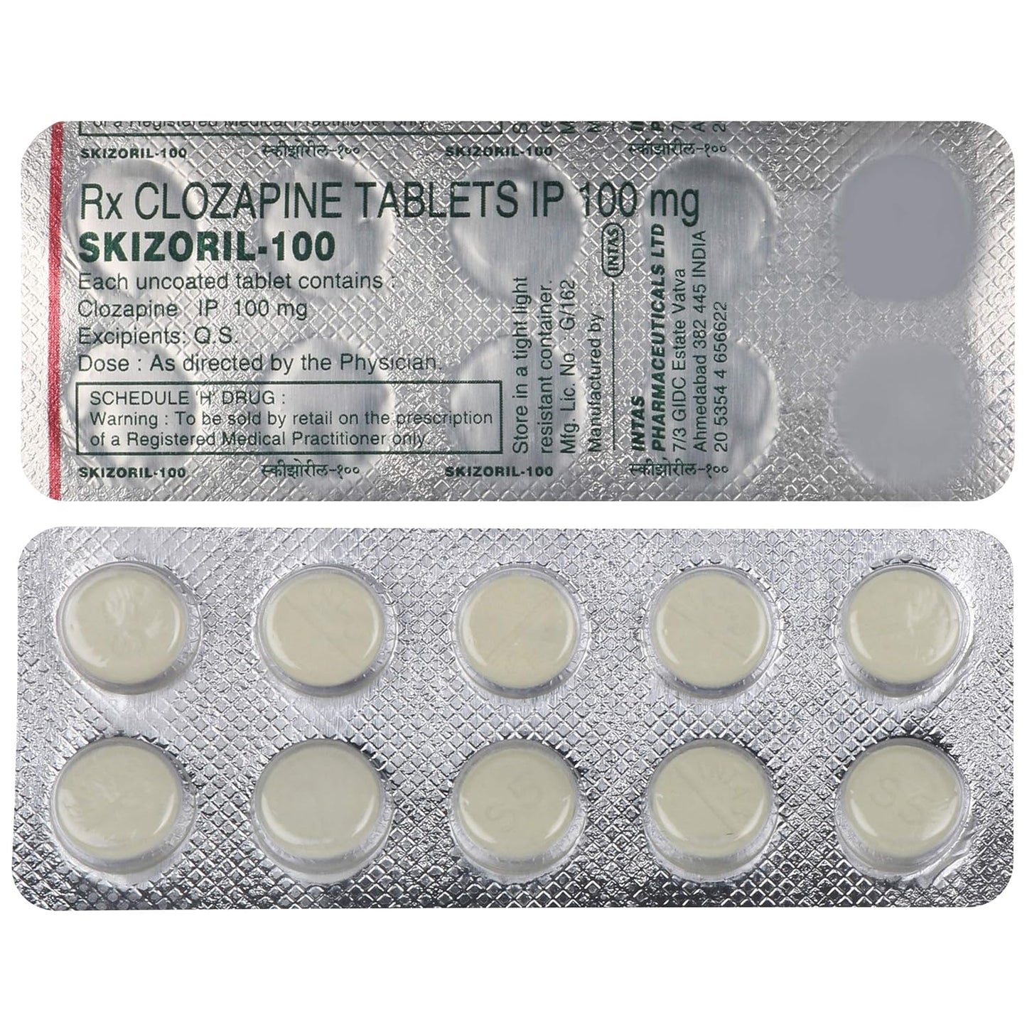 Skizoril 100 - Strip of 10 Tablets