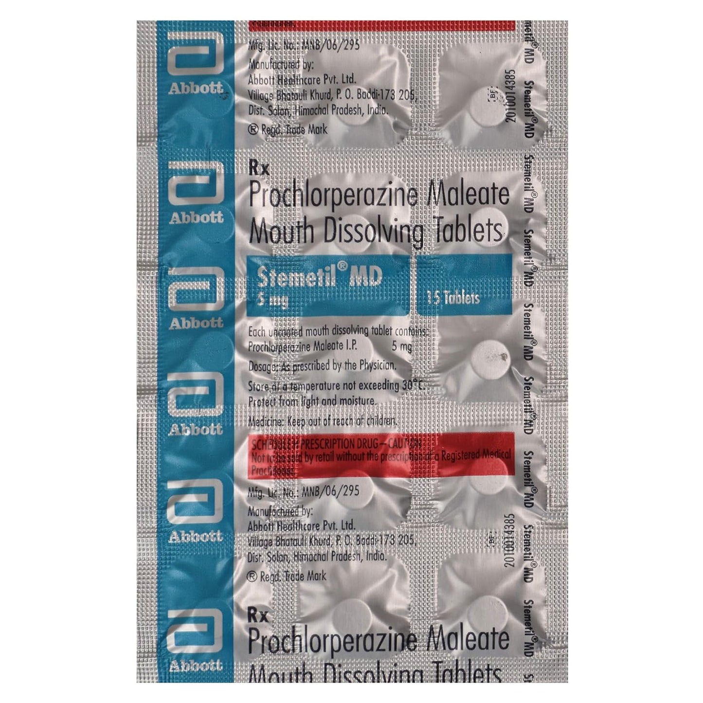 Stemetil MD 5mg - Strip of 15 Tablets