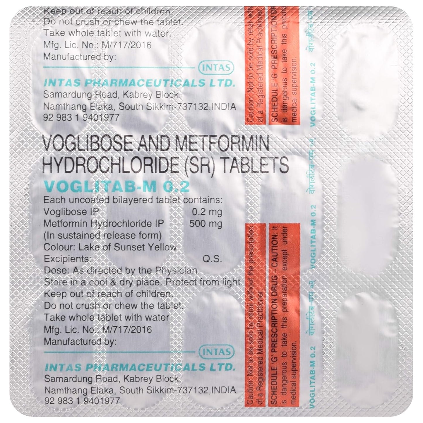 Voglitab-M 0.2 - Strip of 15 Tablets