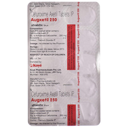 Augxetil 250 - Strip of 10 Tablets