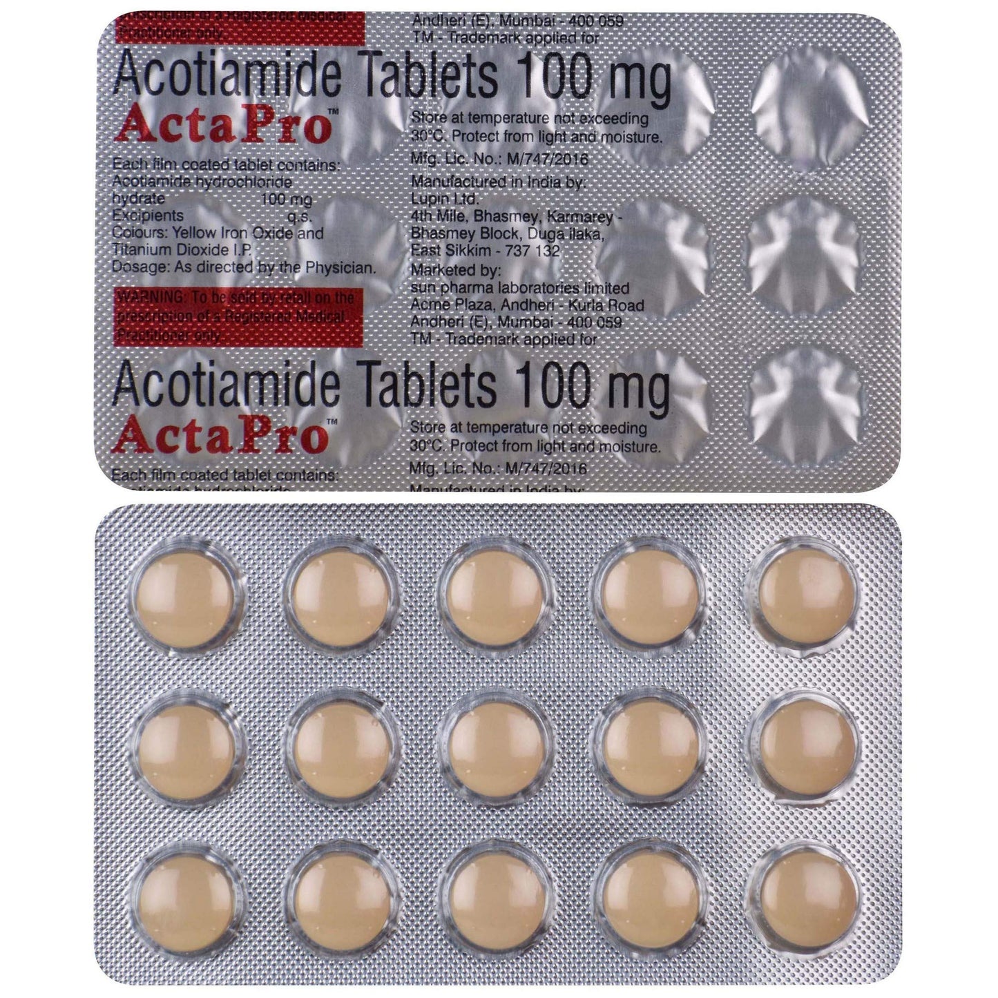 Actapro - Strip of 15 Tablets