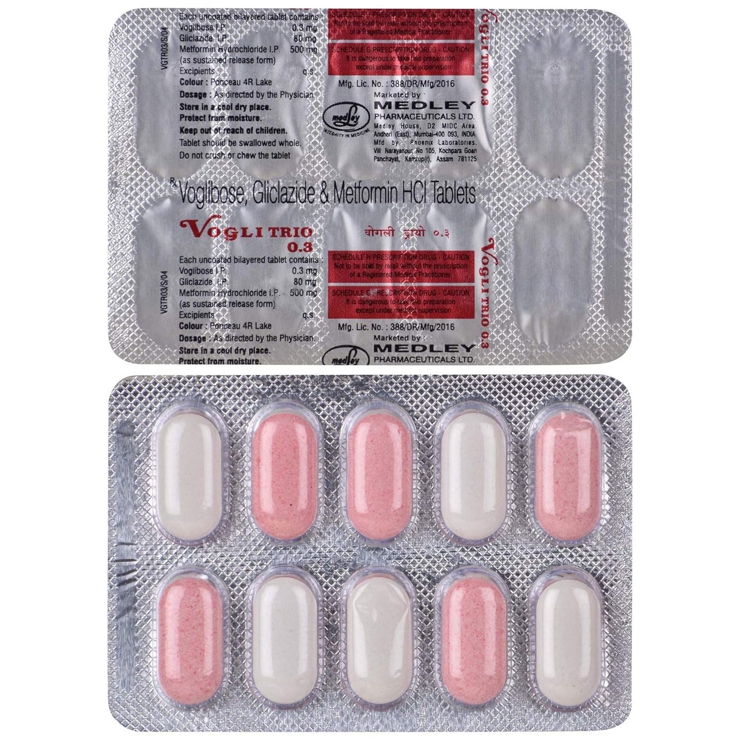 Vogli Trio 0.3 - Strip of 10 Tablets