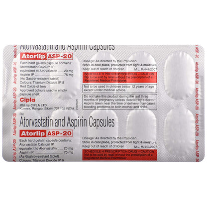 Atorlip ASP-20 - Strip of 10 Capsules