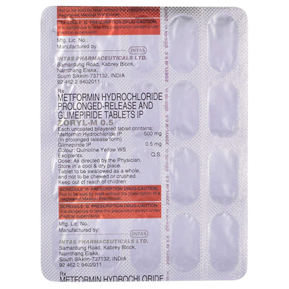 Zoryl-M 0.5 - Strip of 20 Tablets