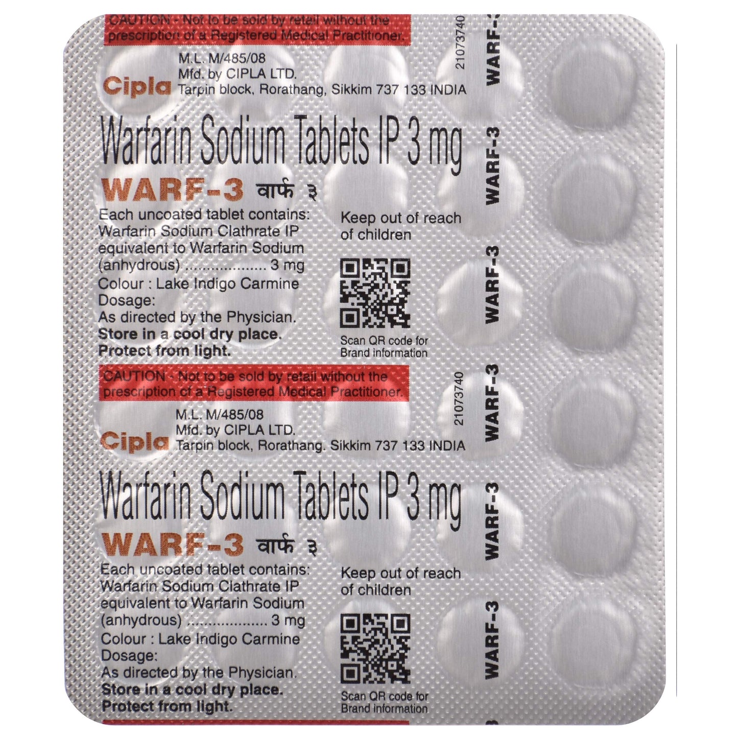 Warf-3 - Strip of 30 Tablets