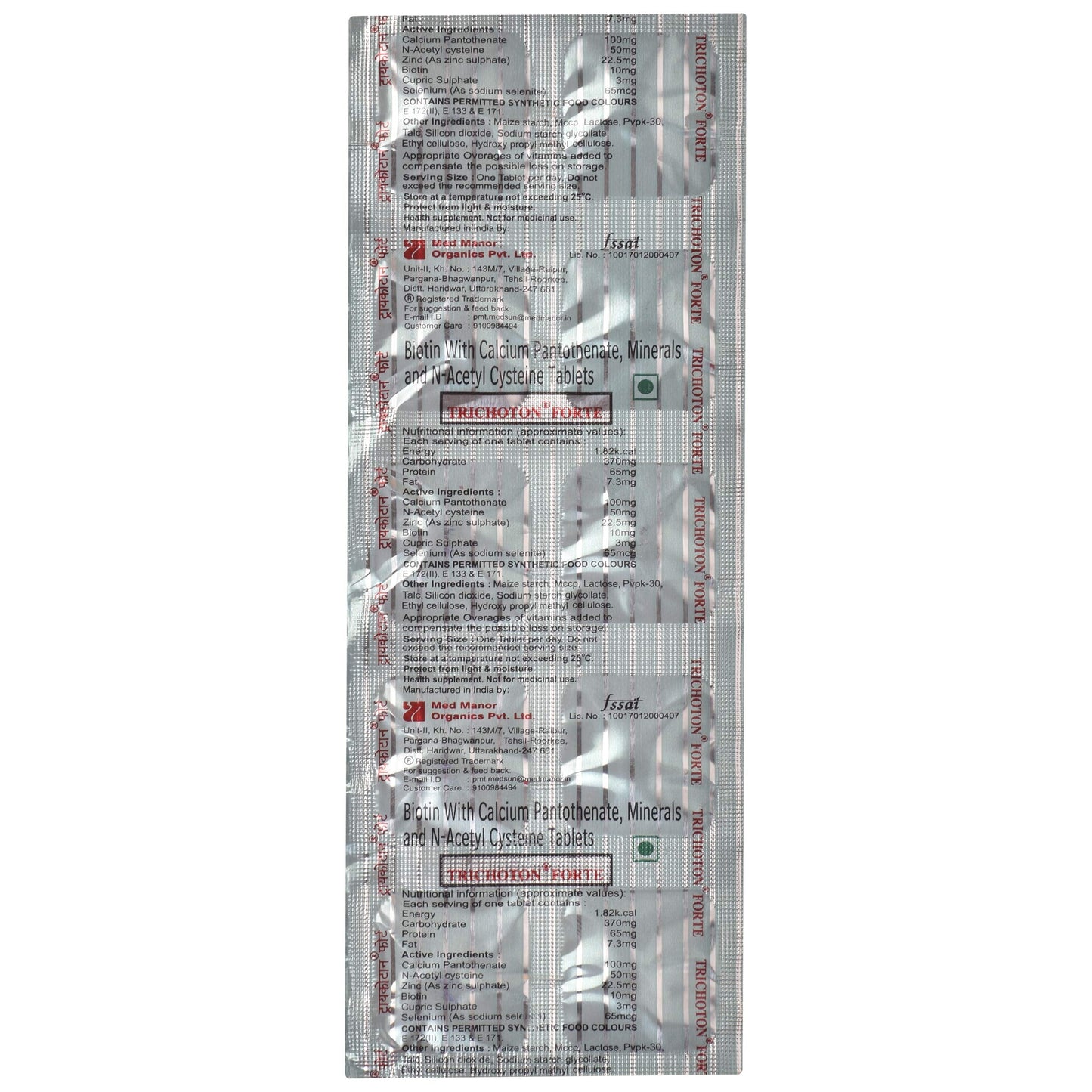 Trichoton Forte - Strip of 10 Tablets