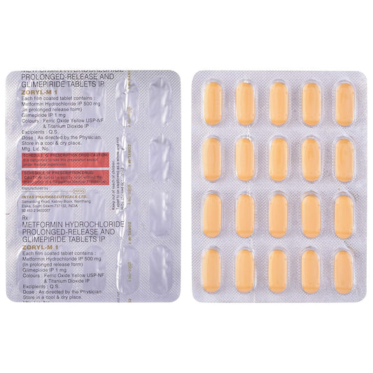 Zoryl-M 1 - Strip of 20 Tablets