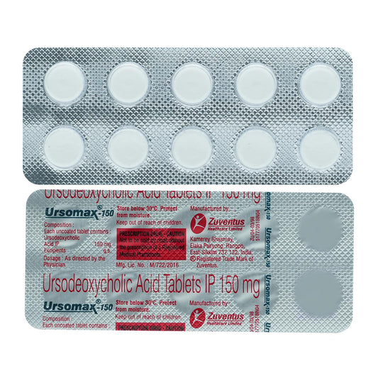 Ursomax 150MG - Strip of 10 Tablets