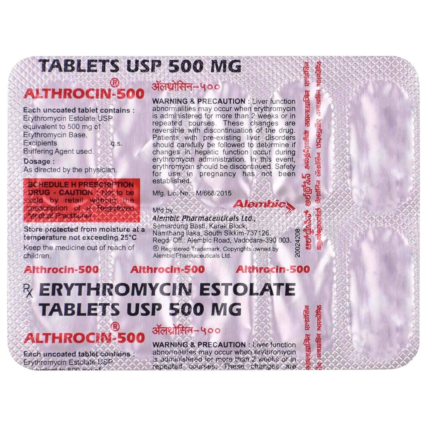 Althrocin-500 - Strip of 10 Tablets