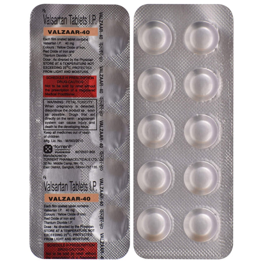 Valzaar-40 - Strip of 10 Tablets