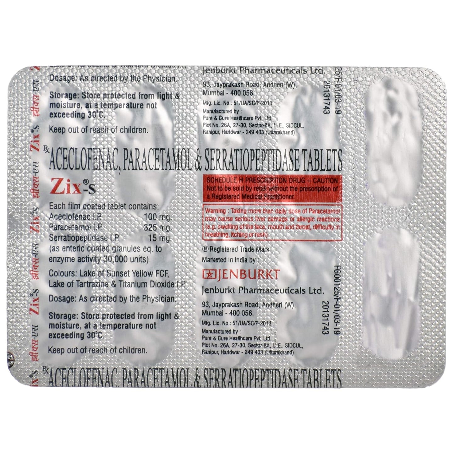 Zix-S - Strip of 10 Tablets