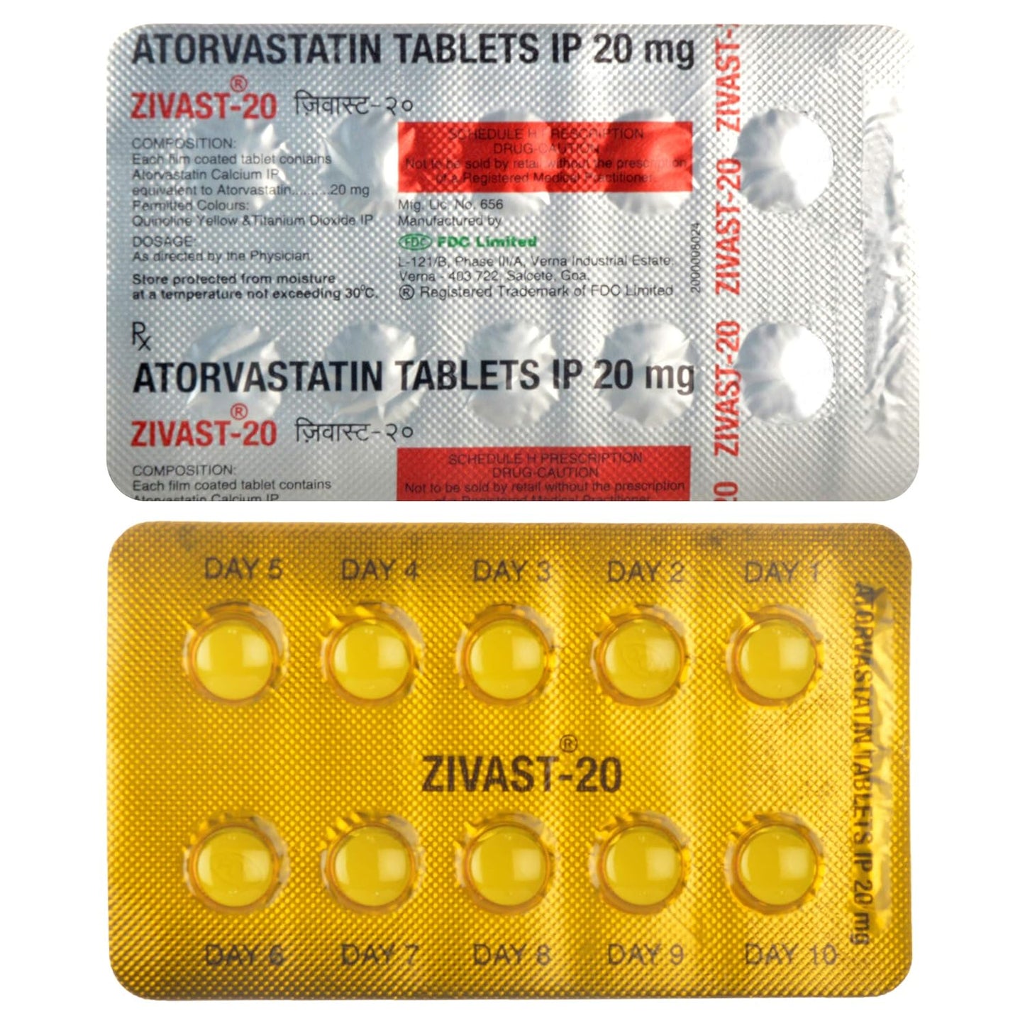 Zivast 20 - Strip of 10 Tablets