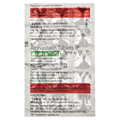 Atorva 20 - Strip of 15 Tablets