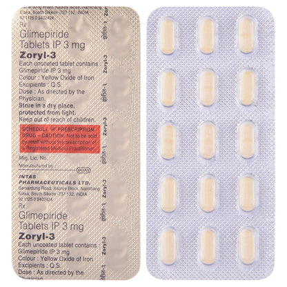 Zoryl-3 - Strip of 15 Tablets