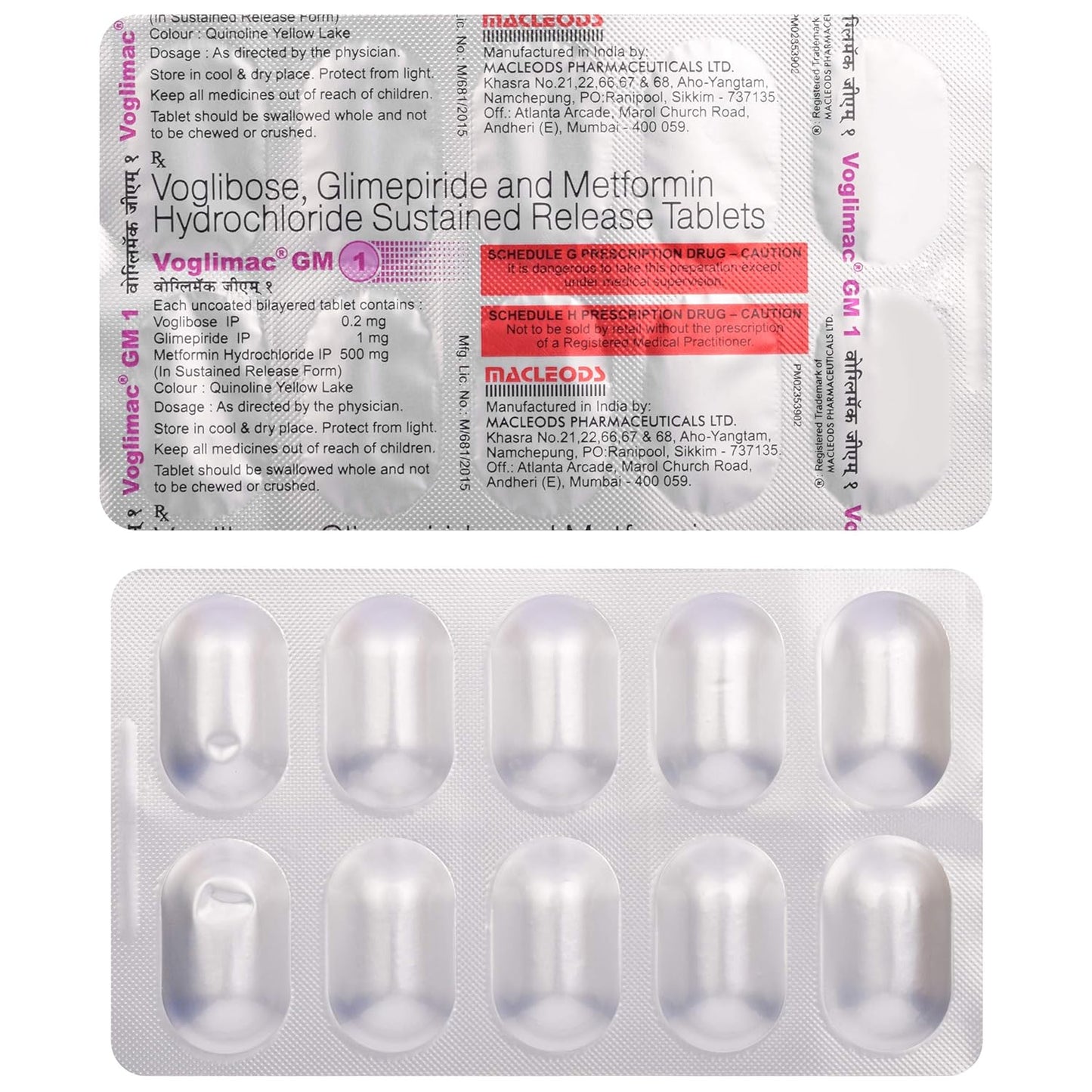 Voglimac GM 1 - Strip of 10 Tablets