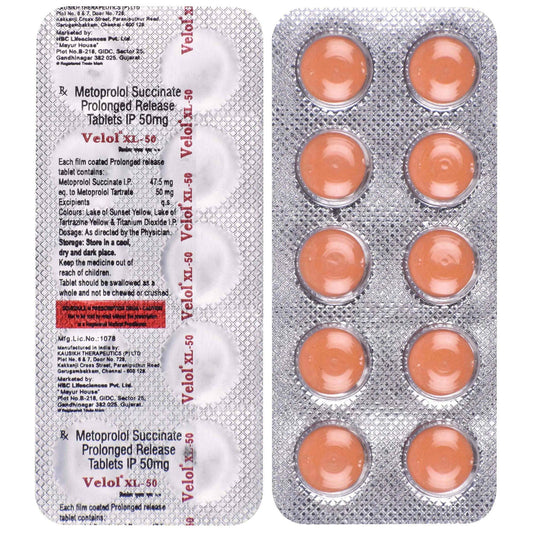 Velol XL 50 - Strip of 10 Tablets