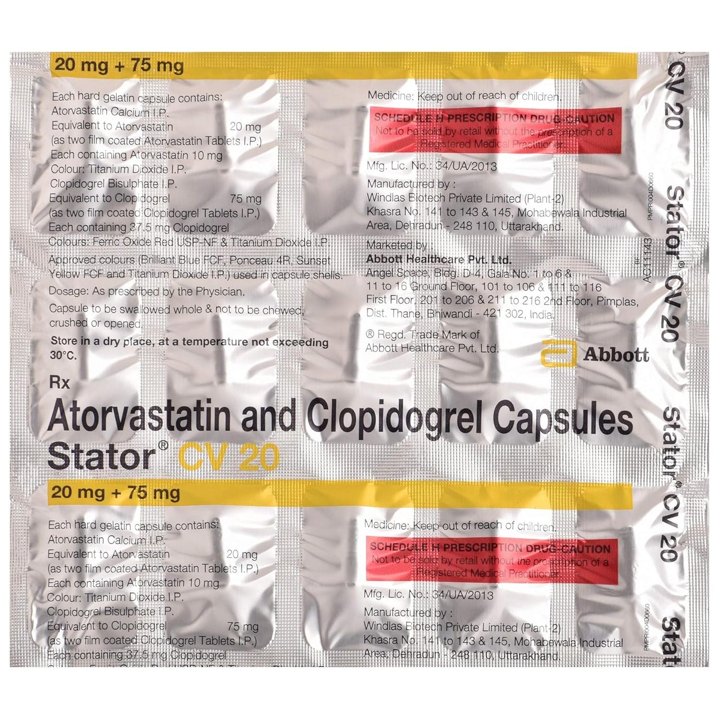 Stator CV 20 - Strip of 15 Capsules