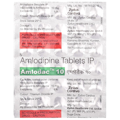 Amlodac 10 - Strip of 30 Tablets