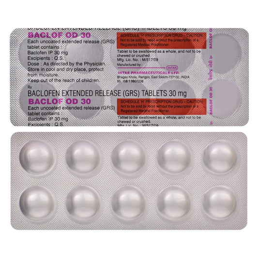 Baclof OD 30 - Strip of 10 Tablets