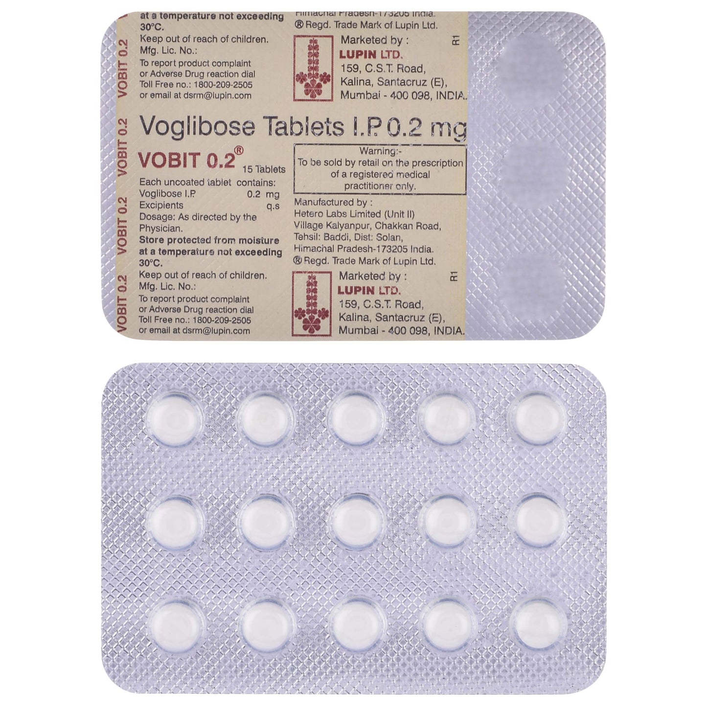 Vobit 0.2 - Strip of 15 Tablets