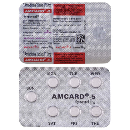 Amcard 5mg- Strip of 14 Tablets