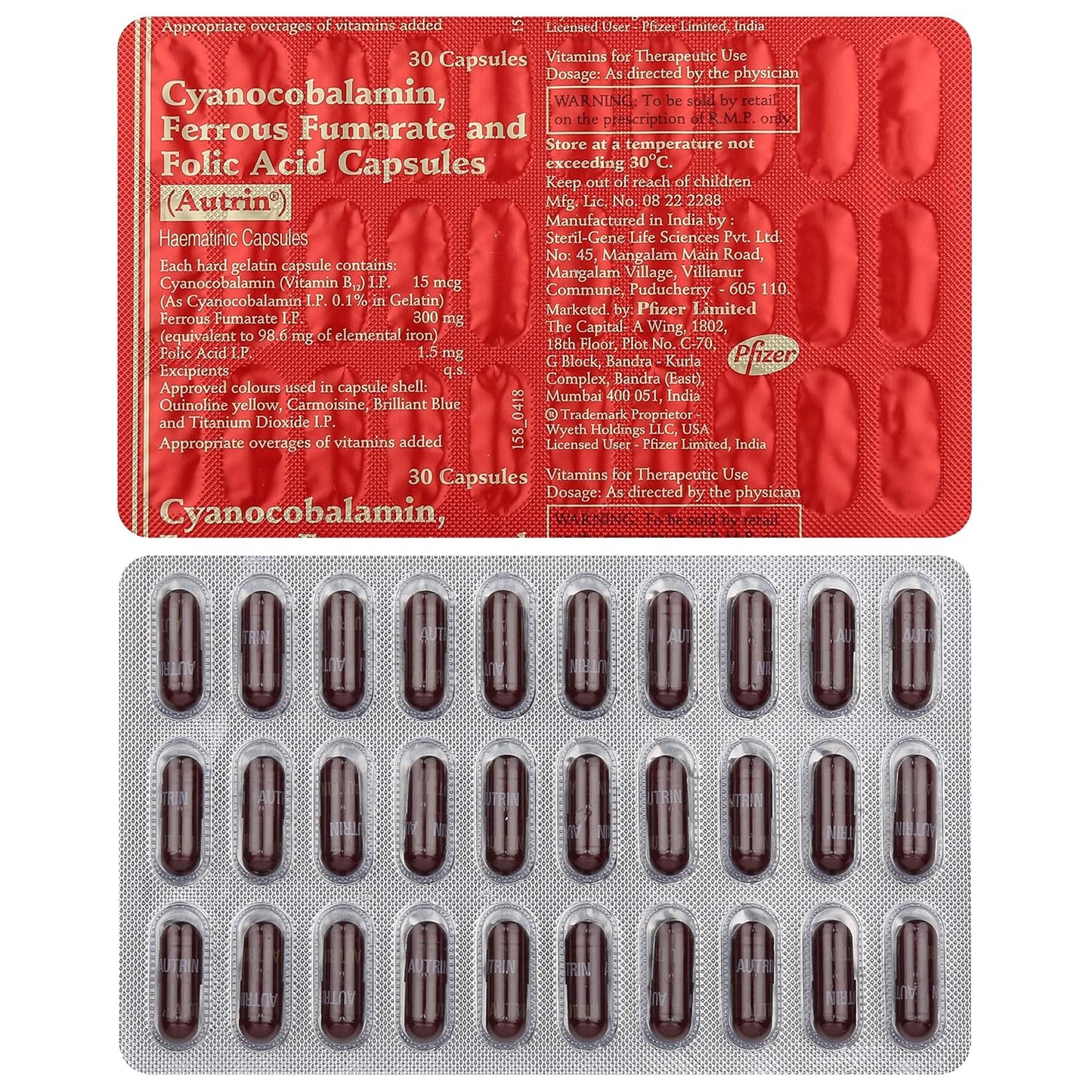 Autrin - Strip of 30 Capsules