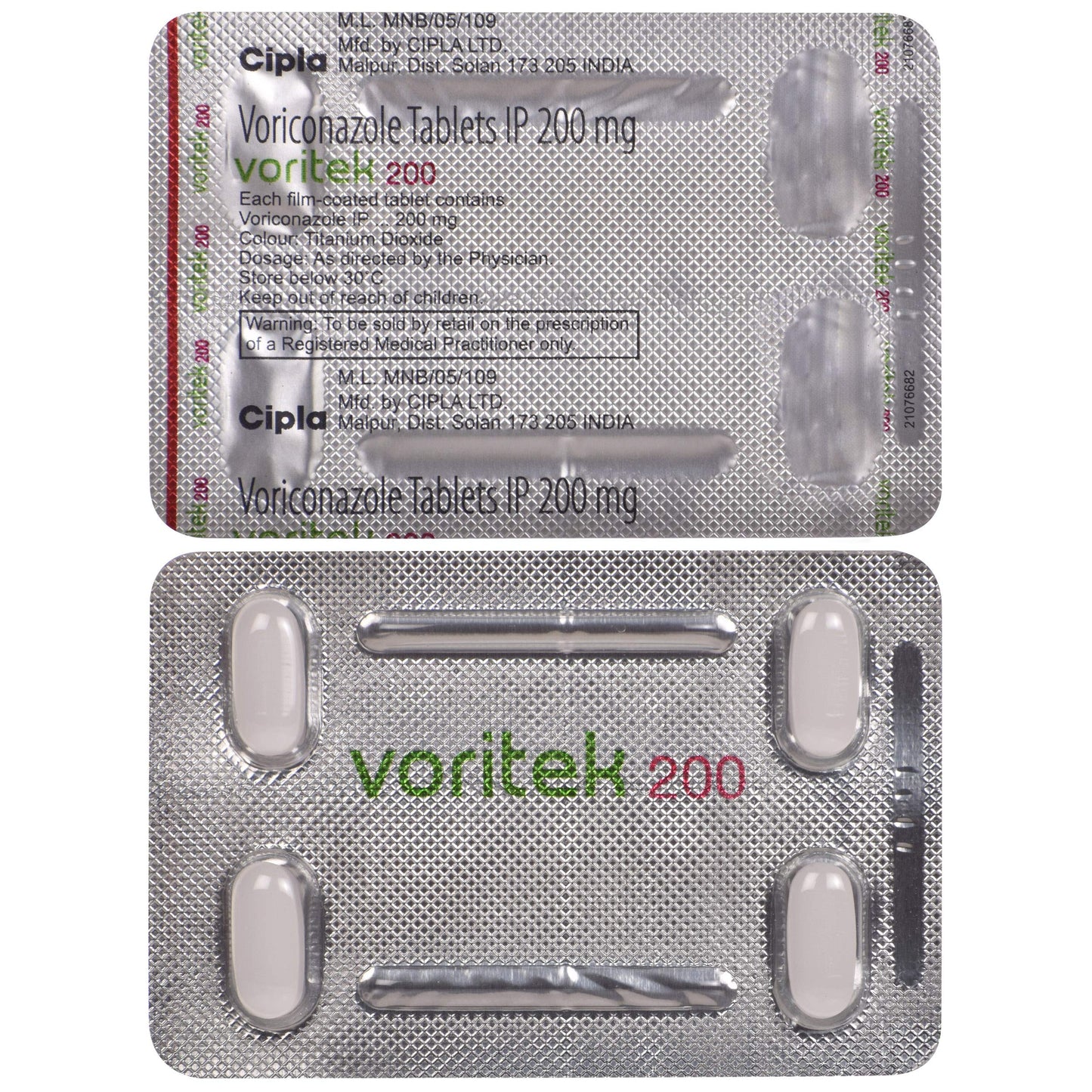 Voritek 200 - Strip of 4 Tablets